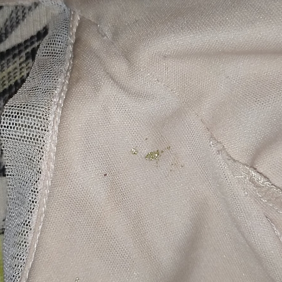 Women's Aqua beige illusion inset lace gown - Picture 7 of 14